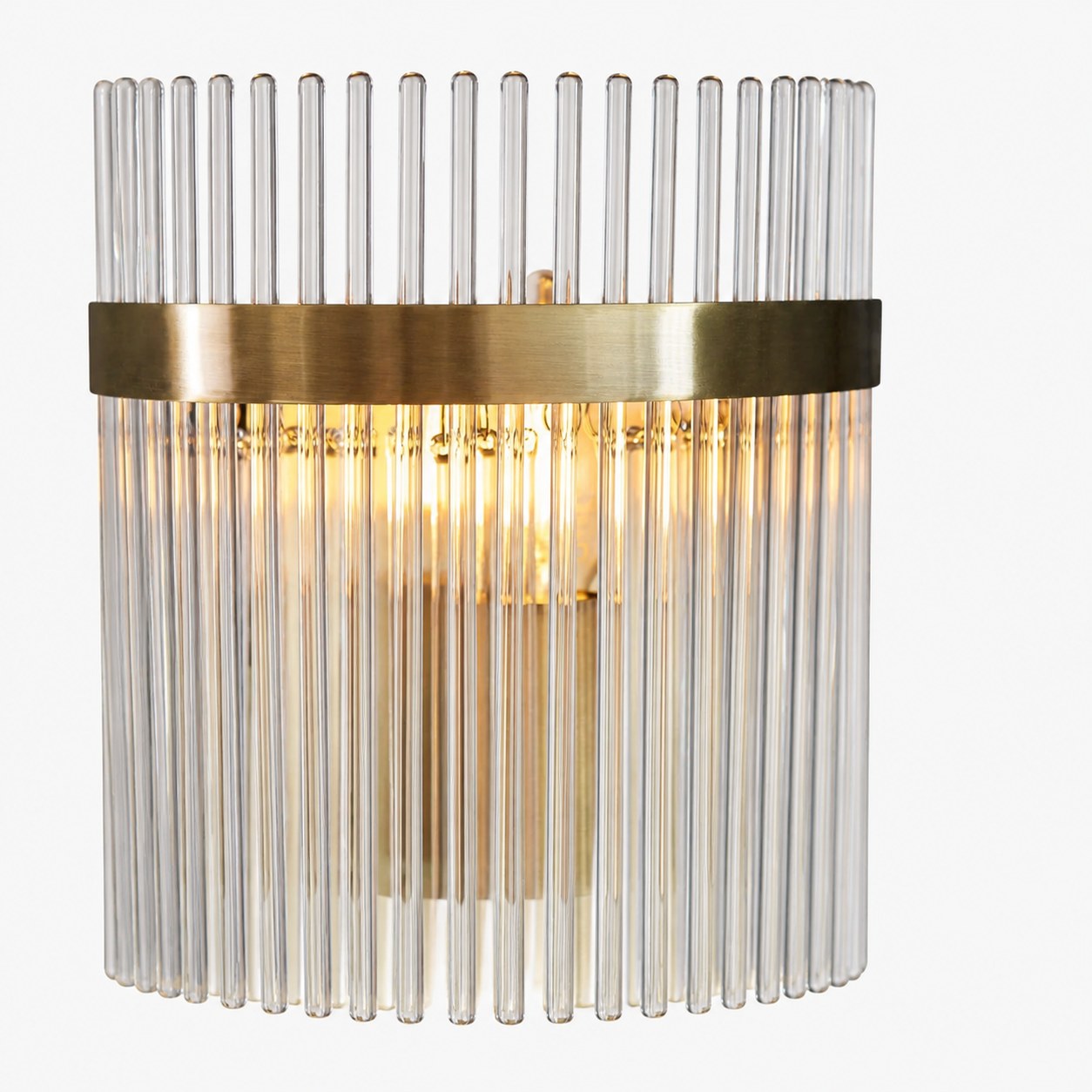 RibGlow Minimalist Glass Rod Wall Light - Elegant Accent Sconce for Home