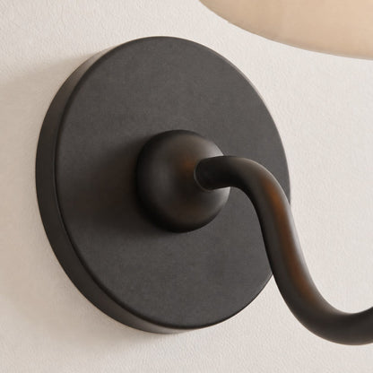 Luvora Gefalteter Leinenlampenschirm Wandlampe Vintage Modern für Schlafzimmer und Flur