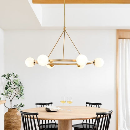 Brelia Round Light Chandelier - Modern Globe Chandelier in Stylish Design