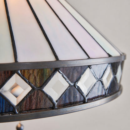 TF Fargo Geometric Art Deco Tiffany Floor Lamp for Living Room Corner Lighting