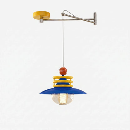 Blue yellow and red dopamine pendant lamp SKU image