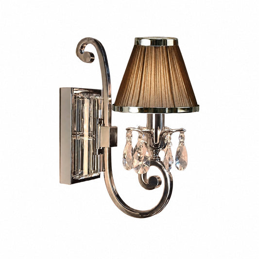 Talonis Luxury Crystal Wall Sconce – Chrome Finish Frame for Bedrooms and Home Décor