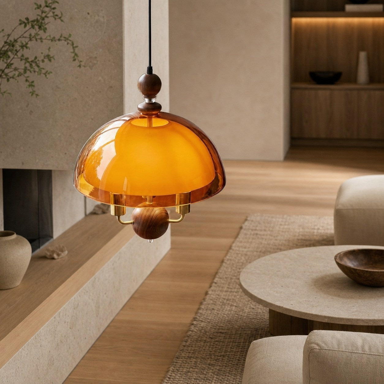 Afterglow Sunset Medieval Pendant Light - French Acrylic Pendant for Dining and Foyer
