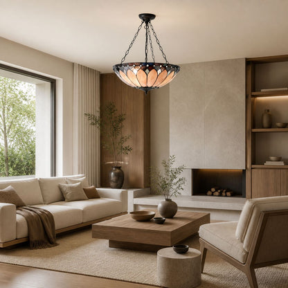 TF Brooklyn Inverted Pendant – Dekorative Glas-Pendelleuchte mit verstellbarer Kette für Wohnräume