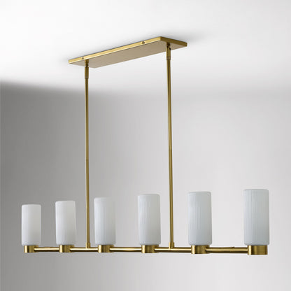 Rivora Fluted Glass Chandelier – Elegant Ribbed Lasting Design
