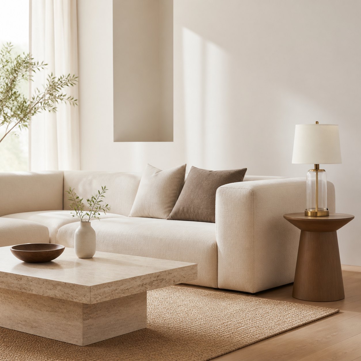 Velura Pendant Lamp - Beige Linen Shade for Dining and Living