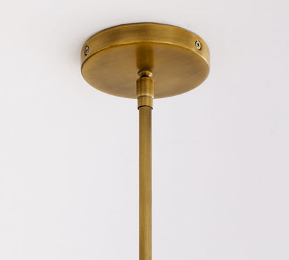 Auria Hand-blown Glass Metal Chandelier - Contemporary Brass Design
