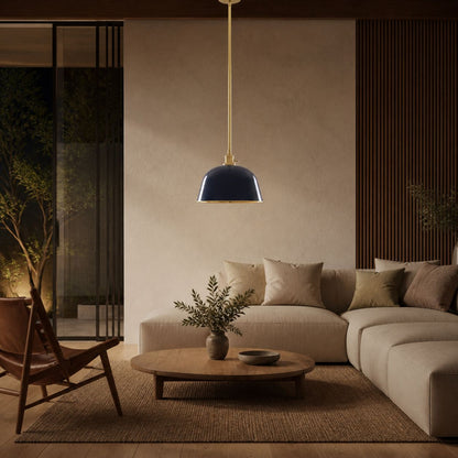 Lirra Metal Dome Pendant Light – Industrial Silhouette Lamp for Kitchens