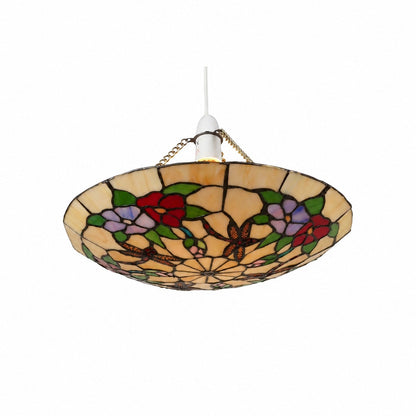 TF Schmetterlings-Pendelleuchte – Dekorative Buntglas-Pendelleuchte für Schlafzimmer oder Eingangsbereich 