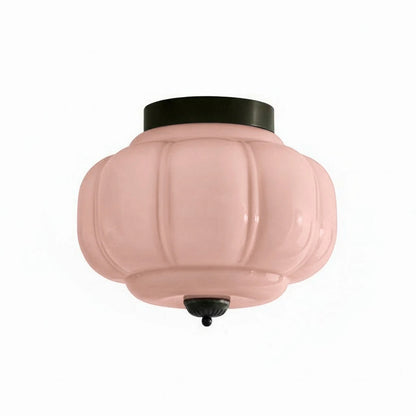 Vintage Eloise Milk Glass Flush Mount Ceiling Light - Vintage Charm Soft Glow