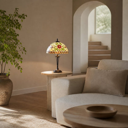 TF Angelique Style Table Lamp – Handcrafted Glass Shade with Warm Ambience