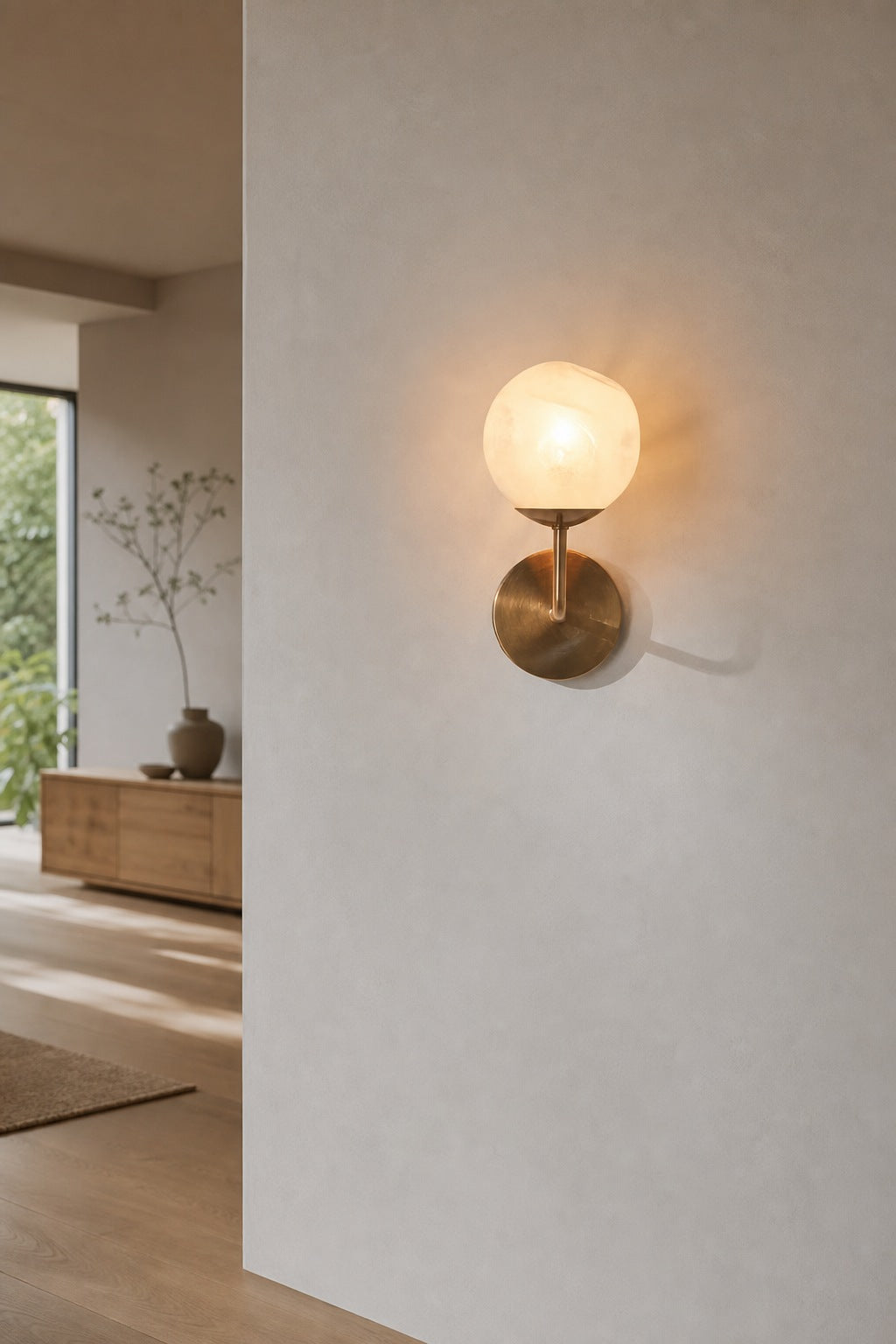 Pawrior Moderne organische Glaskugel-Wandleuchte – nordisches Wolkendesign