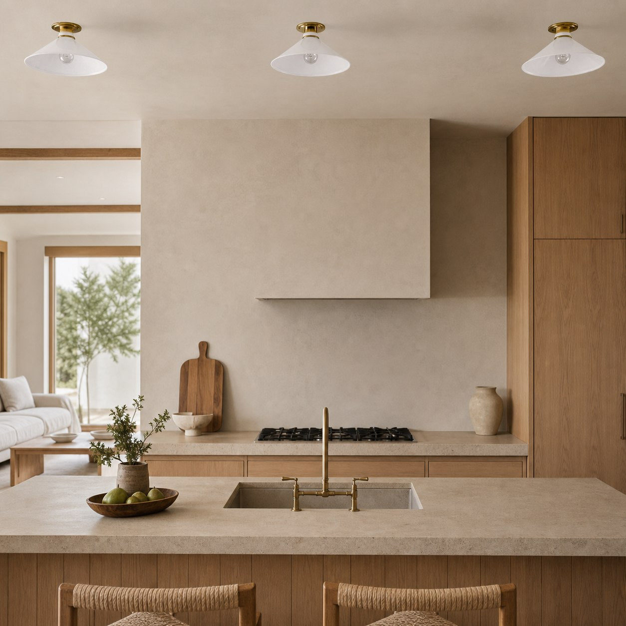 Aurenza Flush Mount – Farmhouse Ceiling Light with Simple Elegant Design