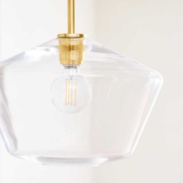 Merin Transparent Glass Sculpture Geometric Chandelier
