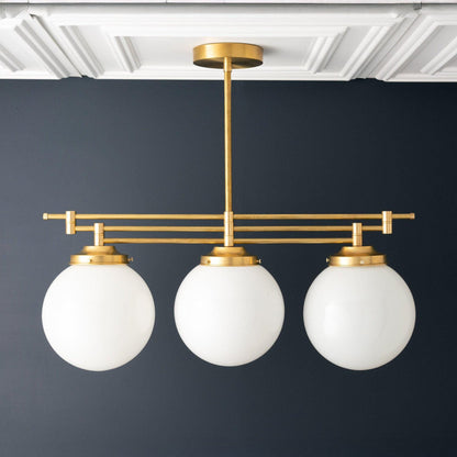 Glorica Glass Frosted Globe Pendant Light - Art Deco Hanging Light for Home