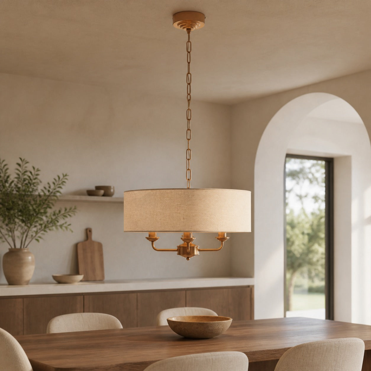 Tela Classic Multi-Light Design Pendant Light – Traditional Style Hanging Lamp for Dining Room
