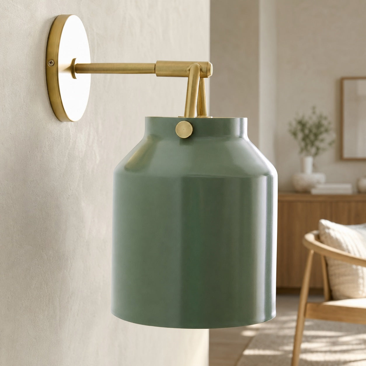 Hanton Moderne, minimalistische Wandleuchte aus Messing und Glas – feuchtigkeitsbeständig für Badezimmer