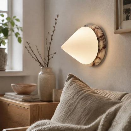 Purple Marble Globe Wall Sconce
