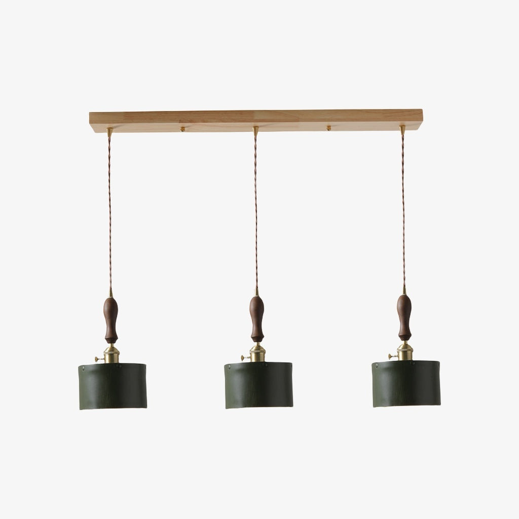 Modern Minimalist Leather Shade Pendant Light