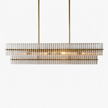 Lumora Kristall-Pendelleuchte – Elegantes Trommelmessing und geschliffenes Glas