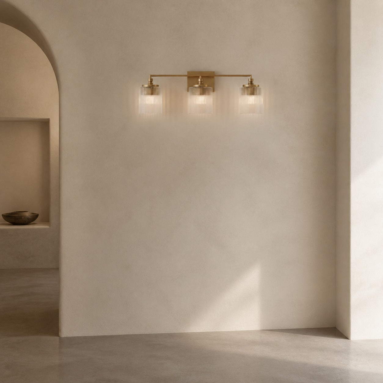 Lirra 3-Light Vanity Light Dimmable Glass Metal - Modern Design for Bathroom and Bedroom