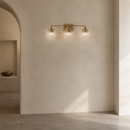 Lirra 3-Light Vanity Light Dimmable Glass Metal - Modern Design for Bathroom and Bedroom