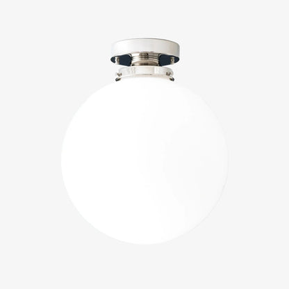 Glorica Glass 12 Inch Globe Ceiling Light - Frosted Glass Art Deco Pendant And Flush Mount