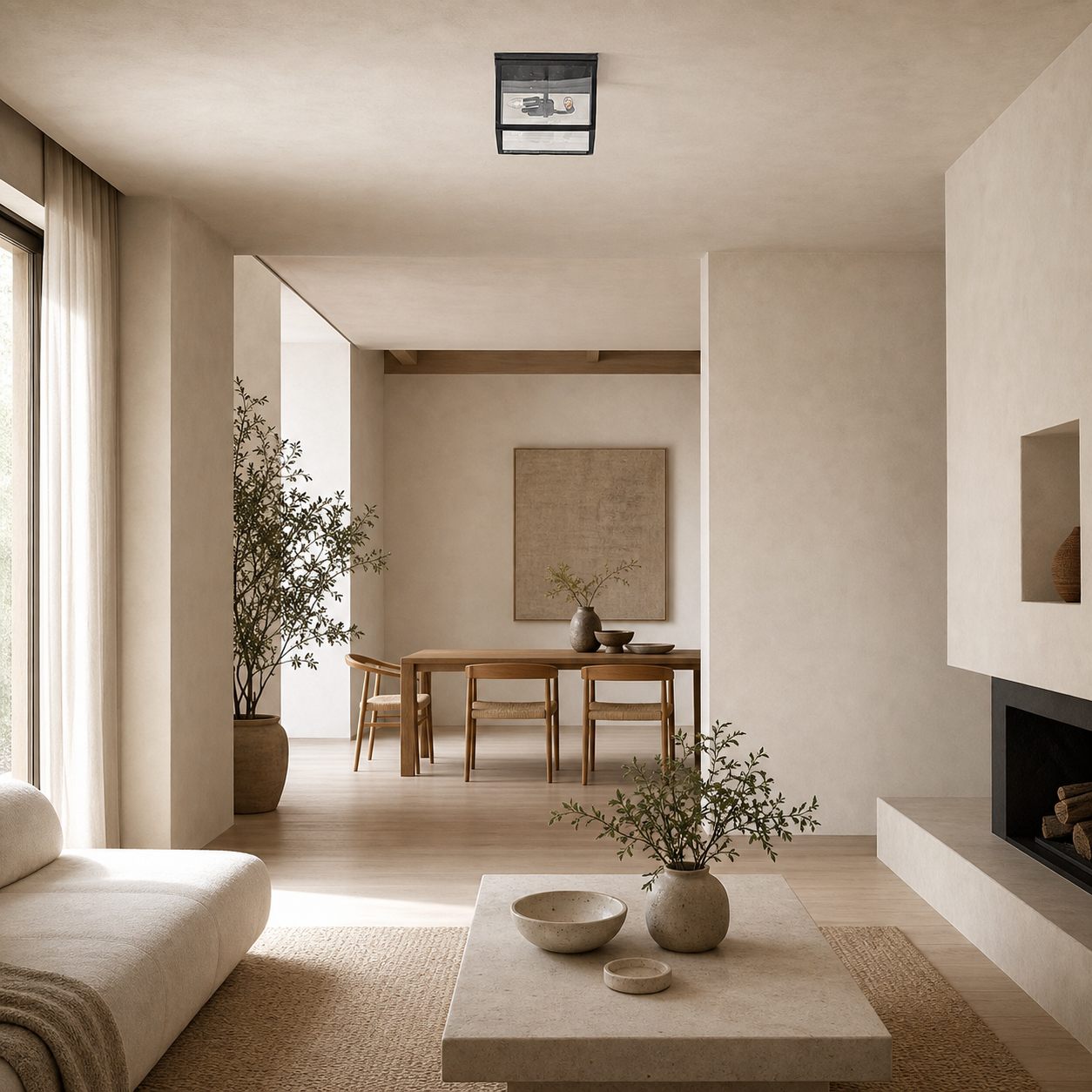 Ferrix Minimalistische Eisen Flush Mount Deckenleuchte für Veranden und Flure