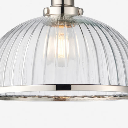 Novera Pendelleuchte aus geripptem Glas, stilvoll und modern, für Schlaf- und Essbereich