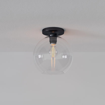 Selvion Modern Globe Pendant Light - Damp-Rated Bathroom Lighting - Luxe Glass Shade