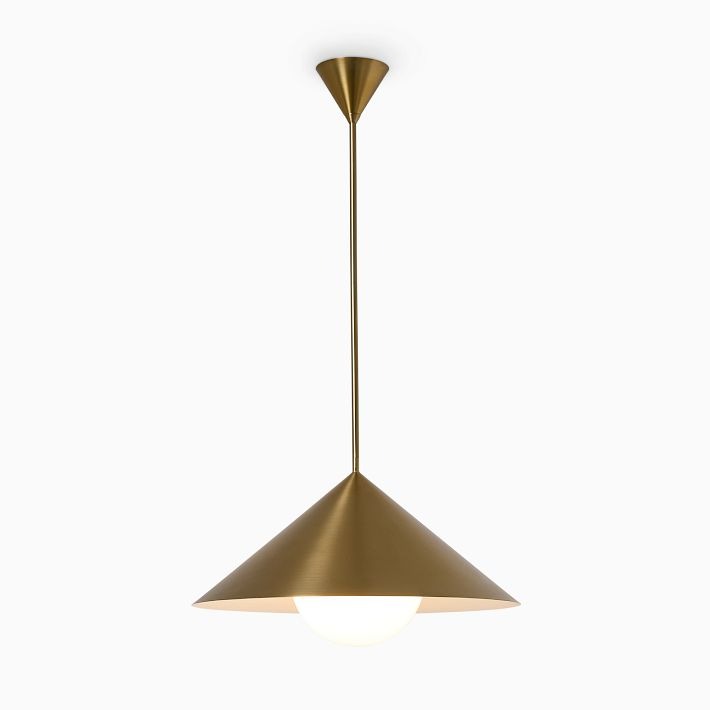 Brivana Adjustable Pendant – Mid-Century Cone Light for Kitchen & Dining