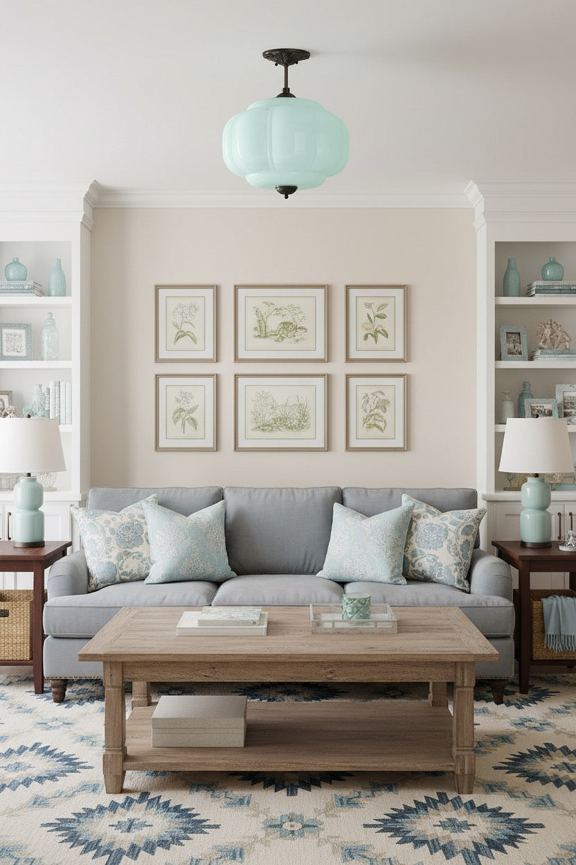 Eloise Pendant Light - Vintage Milk Glass Pendant Light