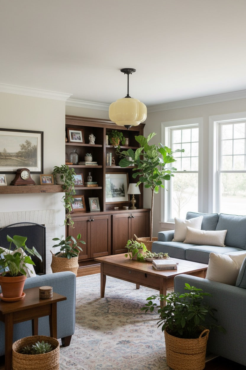 Eloise Pendant Light - Vintage Milk Glass Pendant Light