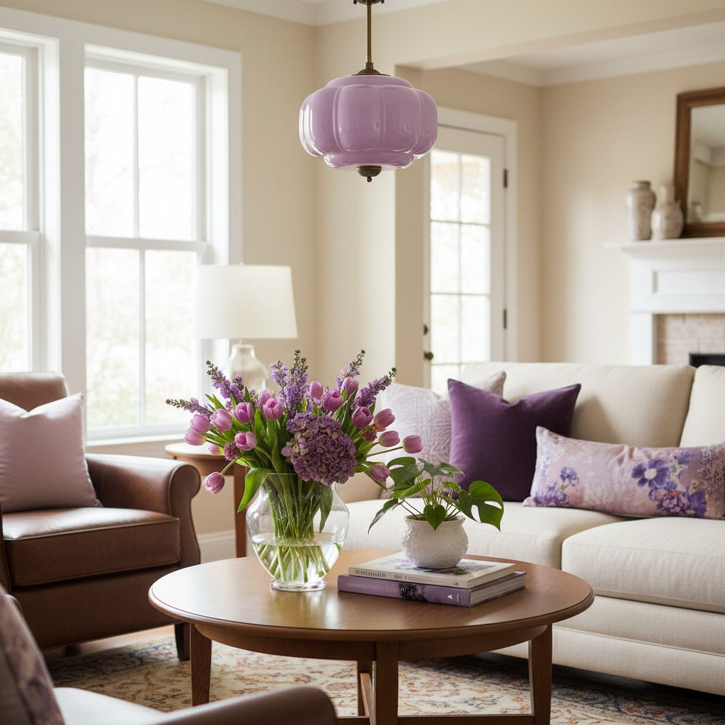 Eloise Pendant Light - Vintage Milk Glass Pendant Light