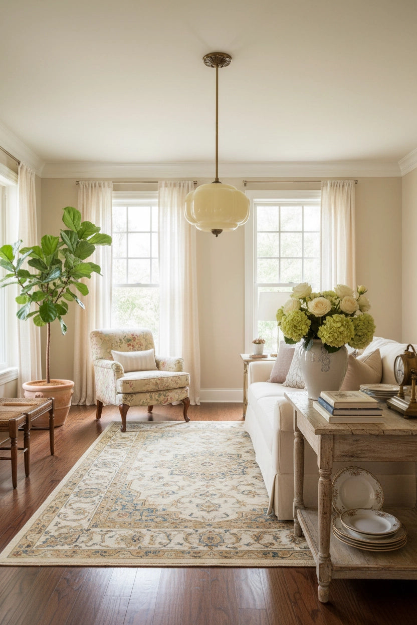 Eloise Pendant Light - Vintage Milk Glass Pendant Light