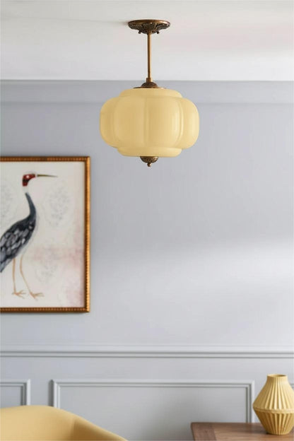 Eloise Pendant Light - Vintage Milk Glass Pendant Light