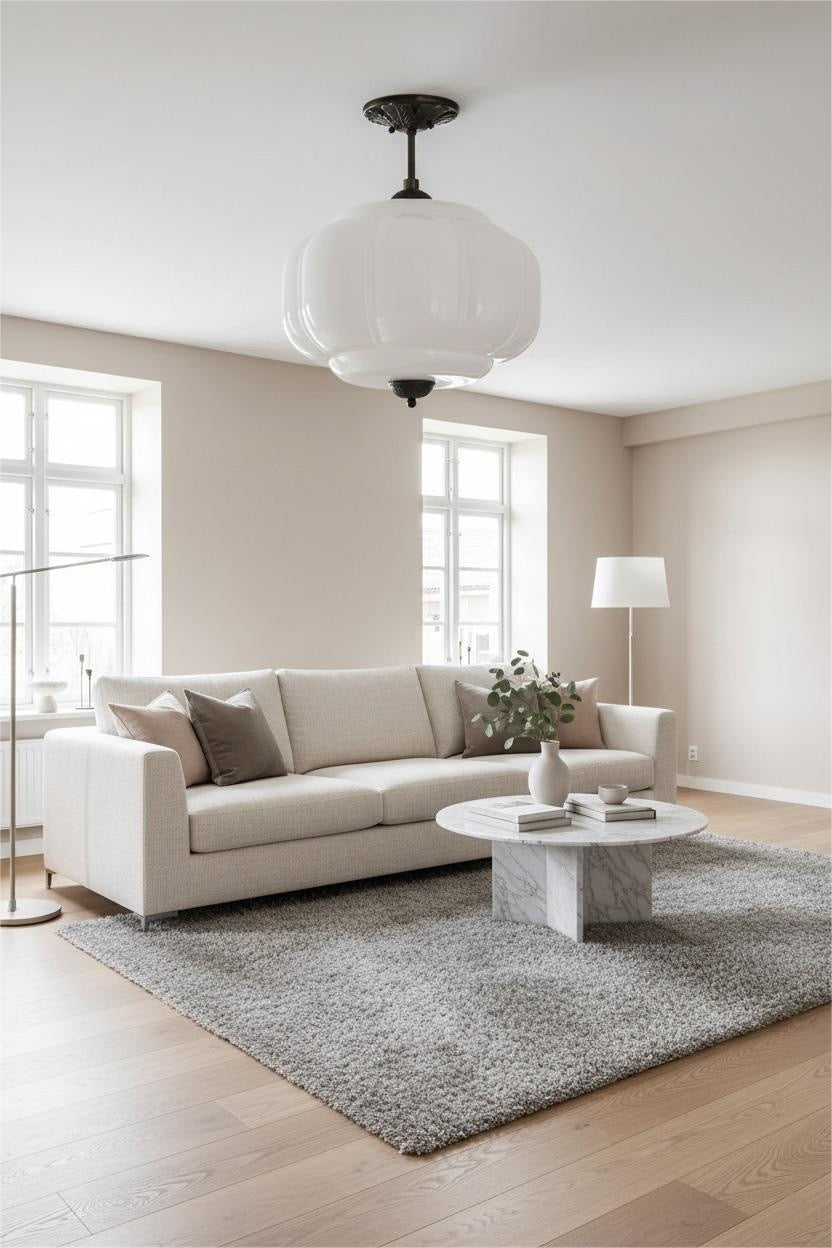 Eloise Pendant Light - Vintage Milk Glass Pendant Light
