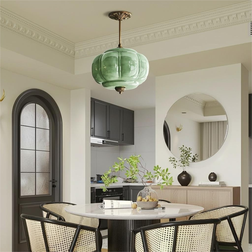 Eloise Pendant Light - Vintage Milk Glass Pendant Light