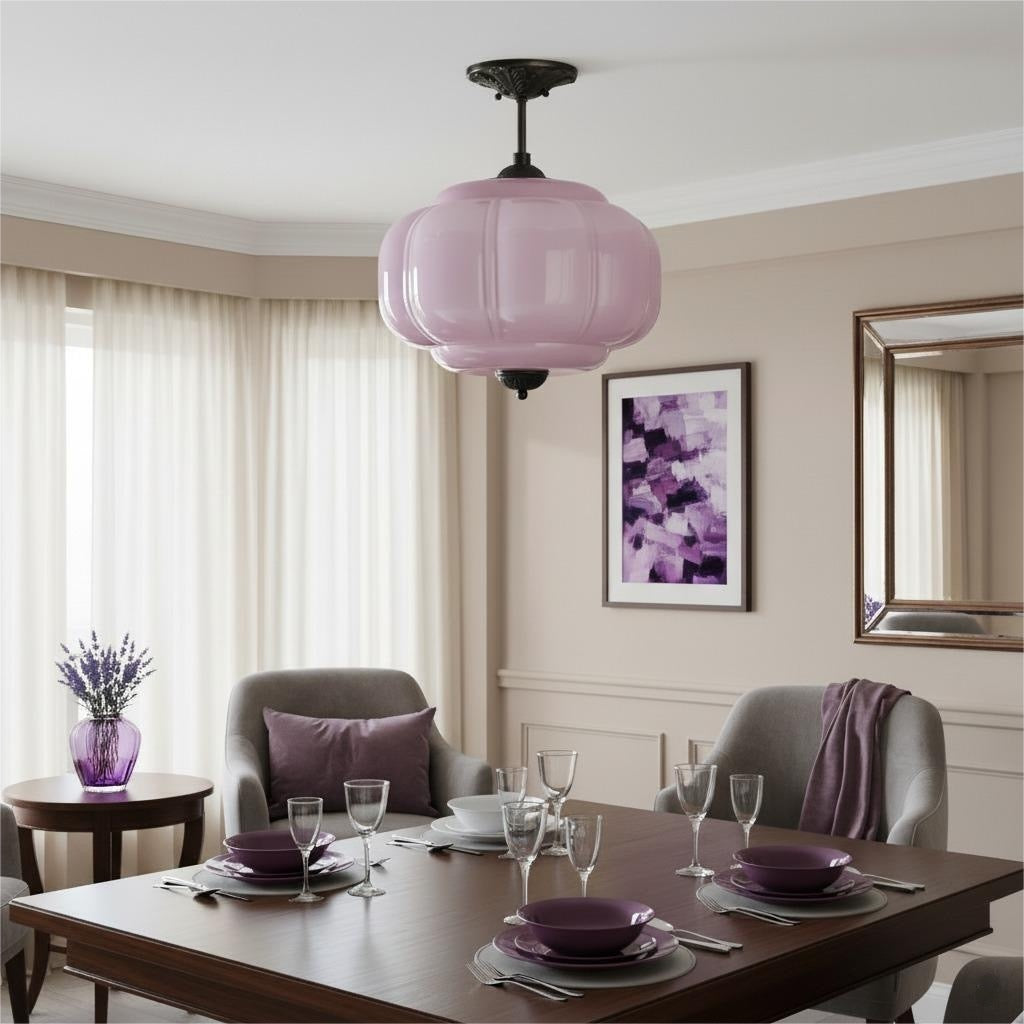 Eloise Pendant Light - Vintage Milk Glass Pendant Light