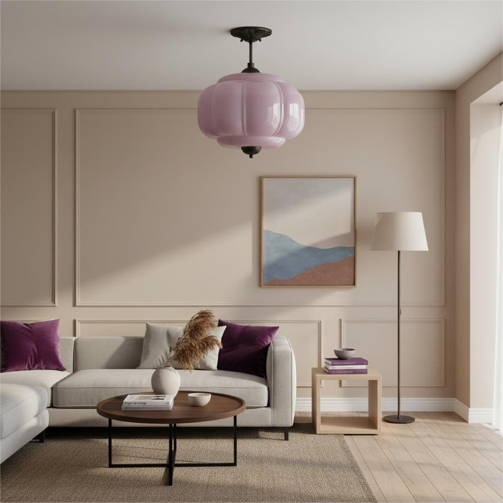 Eloise Pendant Light - Vintage Milk Glass Pendant Light