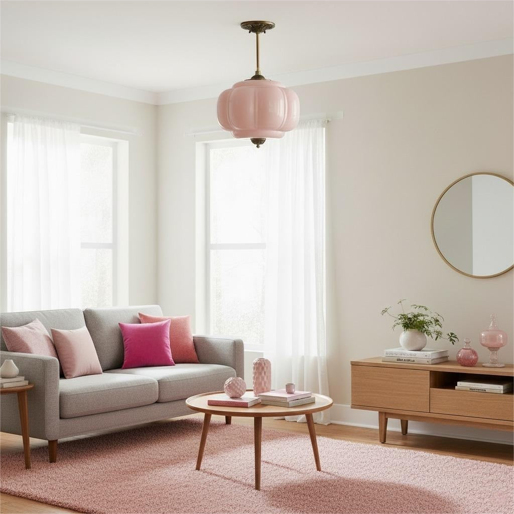 Eloise Pendant Light - Vintage Milk Glass Pendant Light