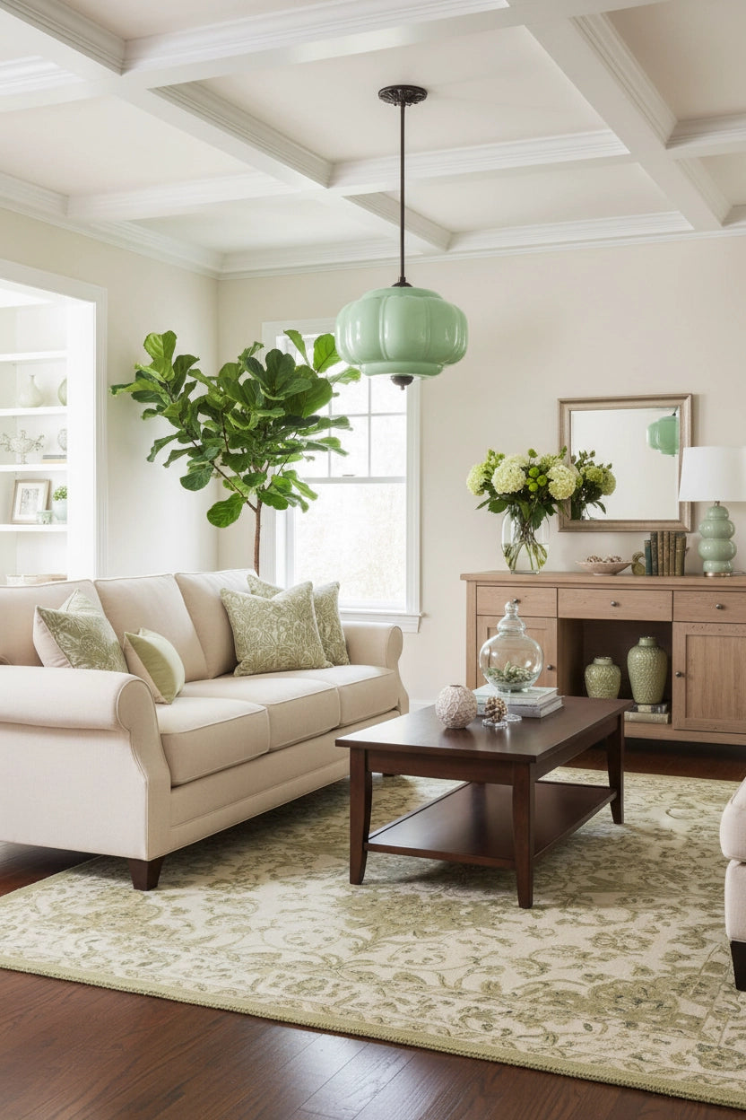 Eloise Pendant Light - Vintage Milk Glass Pendant Light