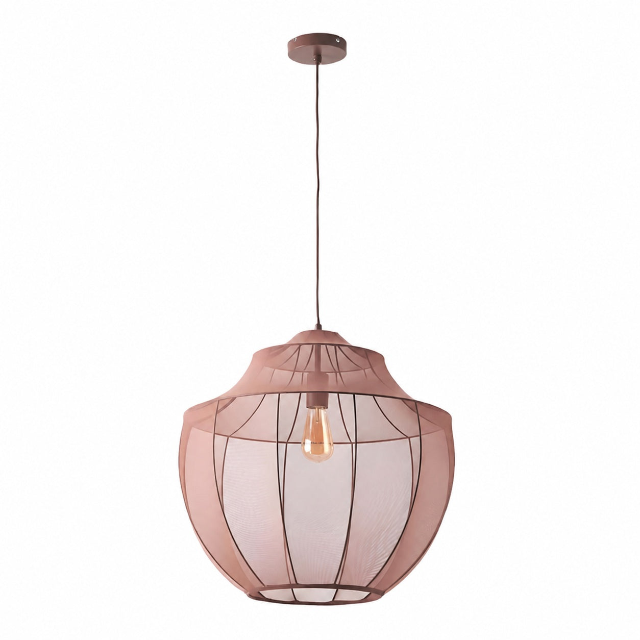 Lumifil Modern Mesh Pendant Light - Hanging Fabric Lghts are Suitable for Dining Rooms or Kitchen Islands