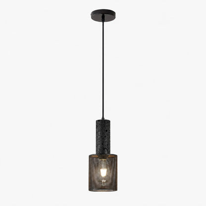 Textured Black Mesh Pendant Light 8