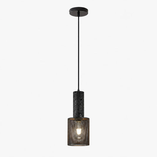 Textured Black Mesh Pendant Light 8