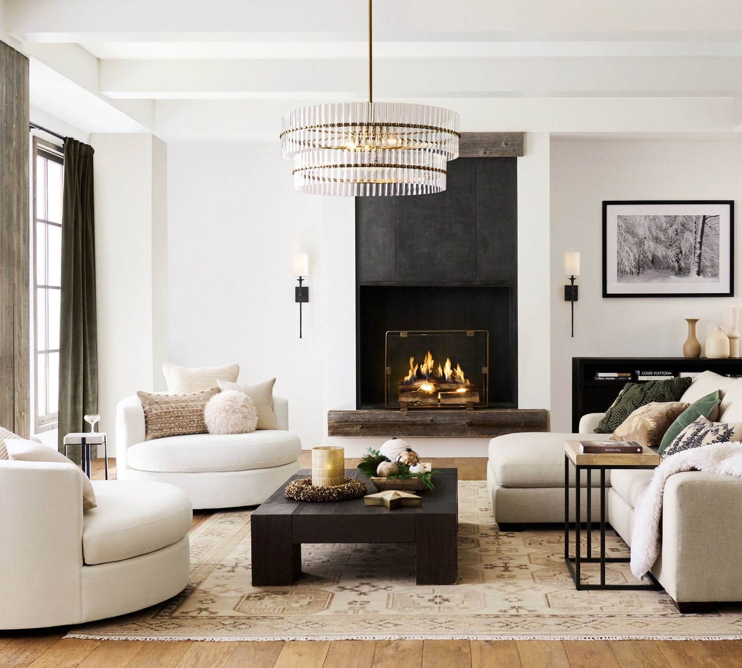 Lumora Crystal Pendant Light – Elegant Tumbled Brass & Cut Glass