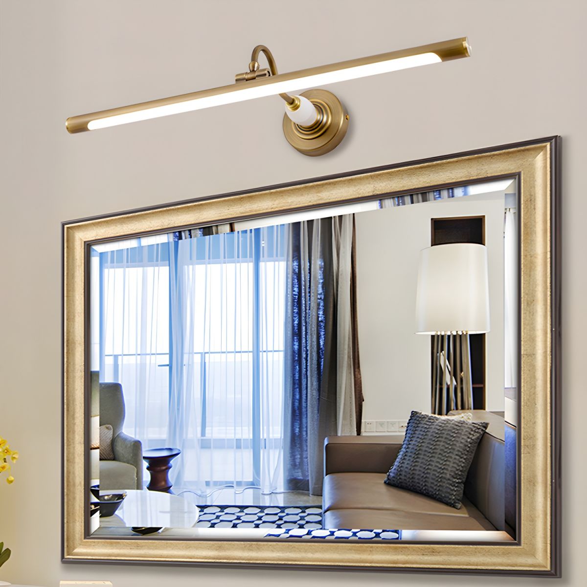 Wandleuchte aus Metall in Bronze-Finish