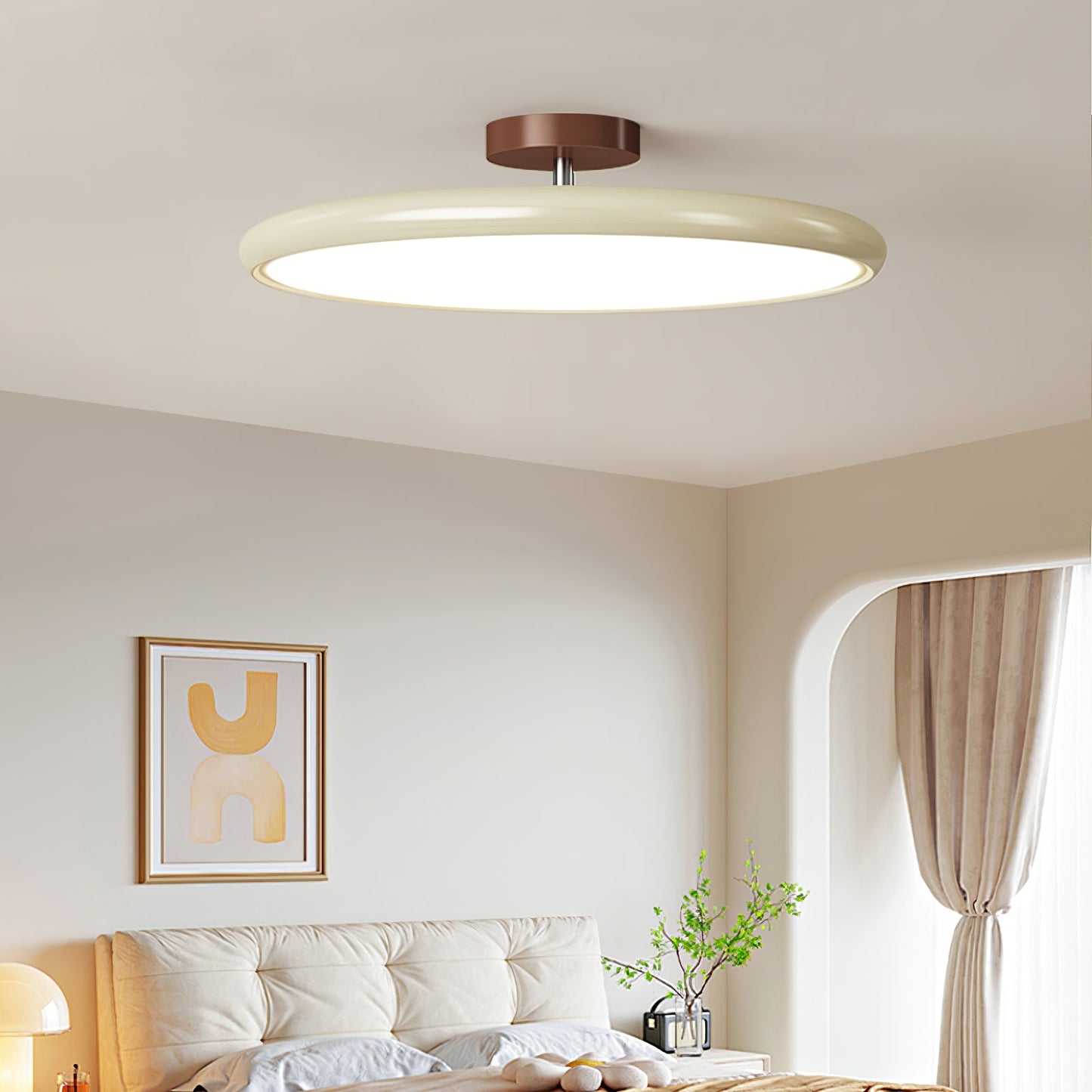 Anpassbare Deckenleuchte mit warmem Licht, Metall-Acryl-Finish