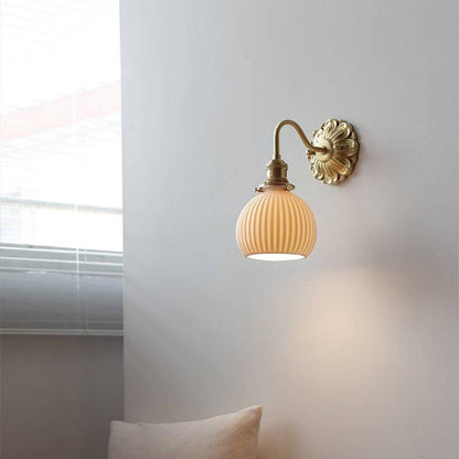 Brass Ceramic Wall Light