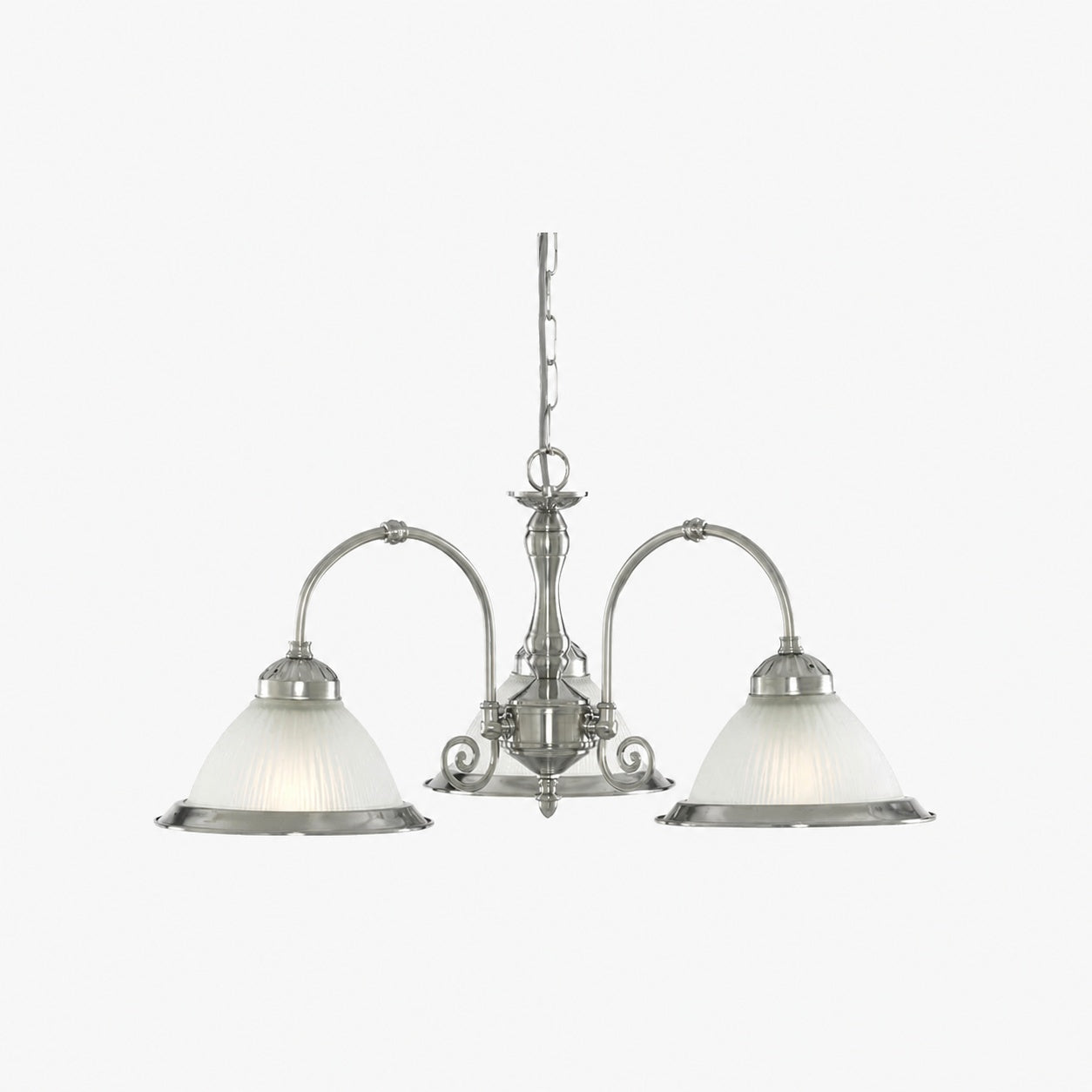 TF Vintora Pendelleuchte aus geripptem Glas – Elegante Metallumrandung für Küchen, Essbereiche und Flure